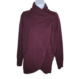 Lululemon Thats A Wrap Cardigan Jacket Bordeaux Purple Womens Sz 4 Activewear